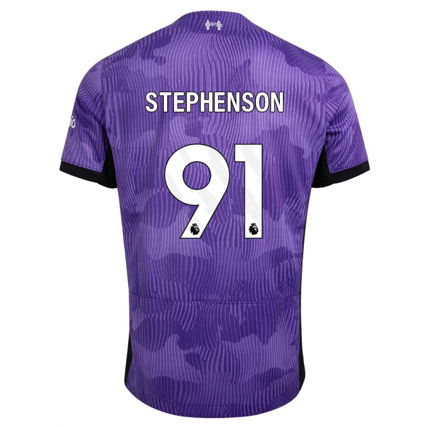 Męski Luca Stephenson #91 Fioletowy Trzeci Komplet Koszulka 2023/24 Koszulki Klubowe