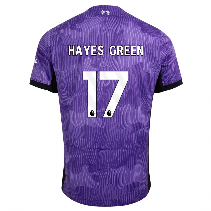 Męski Charlie Hayes-Green #17 Fioletowy Trzeci Komplet Koszulka 2023/24 Koszulki Klubowe