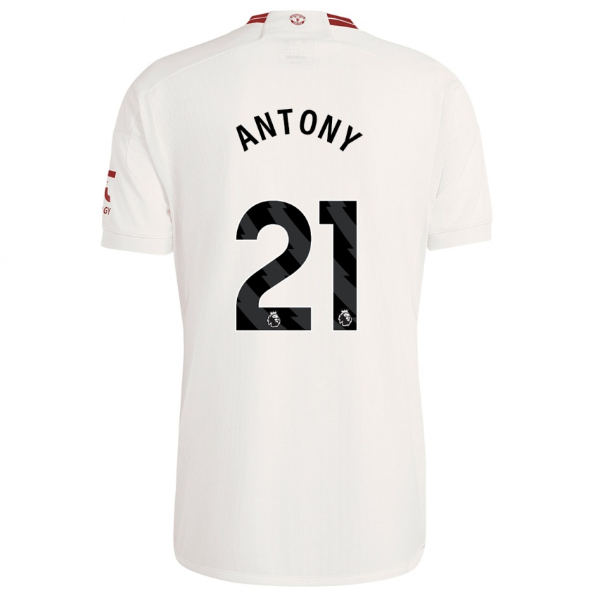 Męski Antony #21 Biały Trzeci Komplet Koszulka 2023/24 Koszulki Klubowe