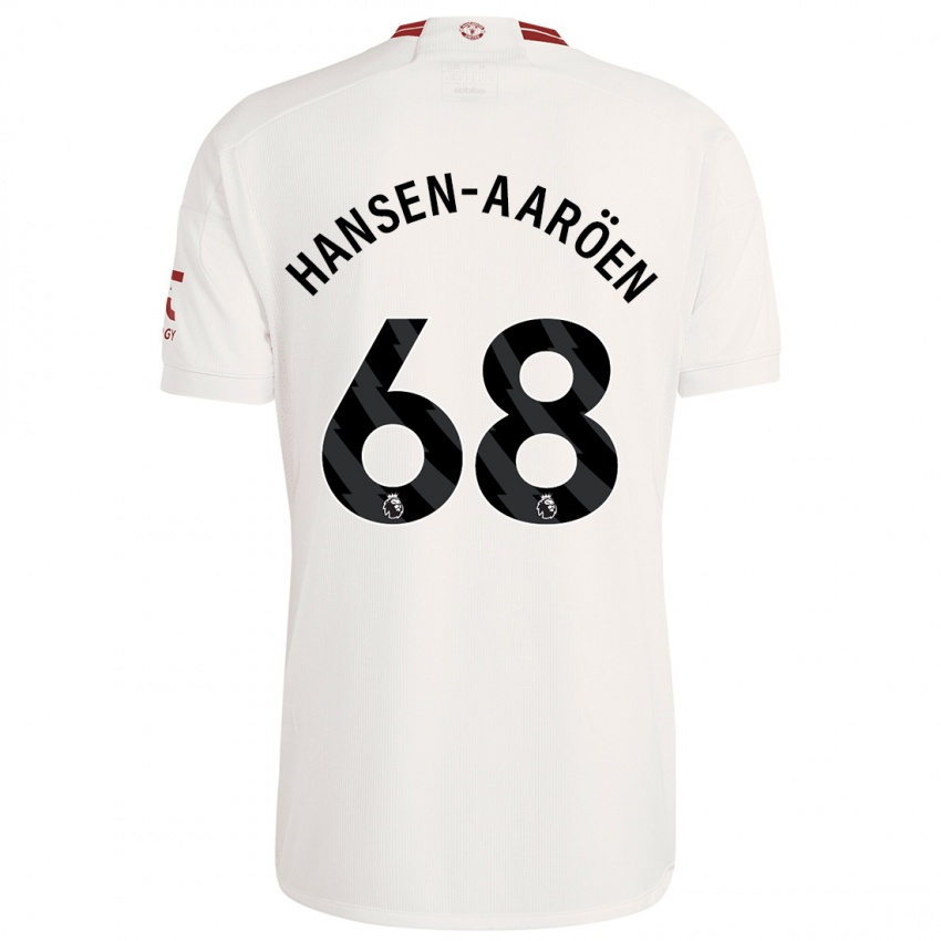 Męski Isak Hansen-Aaröen #68 Biały Trzeci Komplet Koszulka 2023/24 Koszulki Klubowe