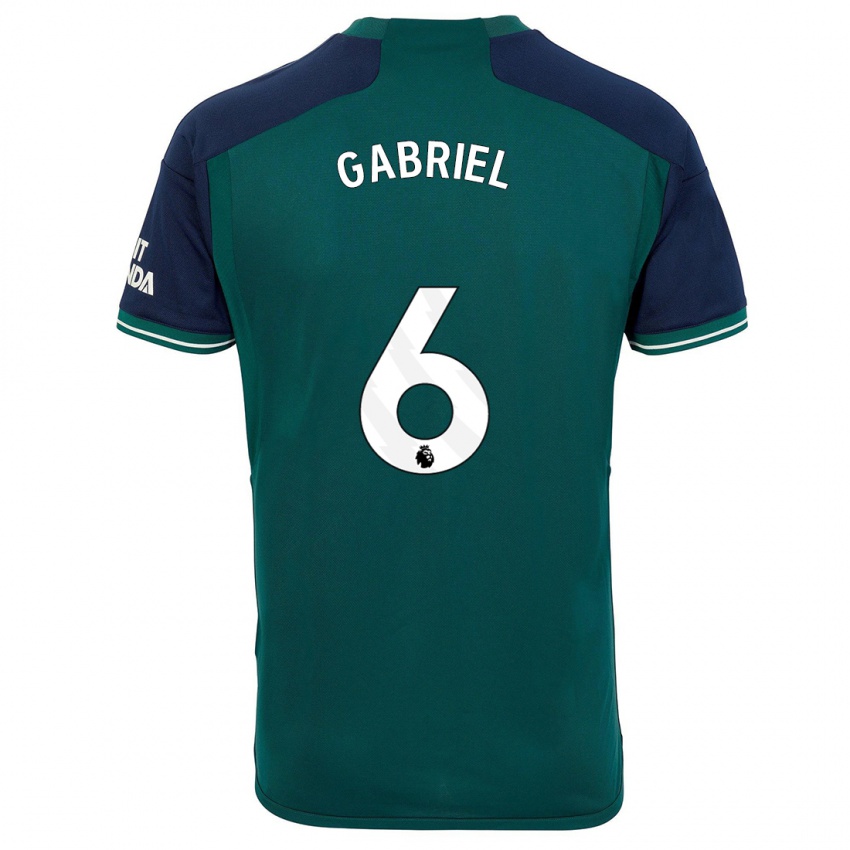 Męski Gabriel Magalhaes #6 Zielony Trzeci Komplet Koszulka 2023/24 Koszulki Klubowe
