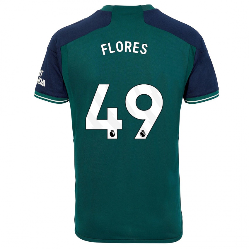 Męski Marcelo Flores #49 Zielony Trzeci Komplet Koszulka 2023/24 Koszulki Klubowe