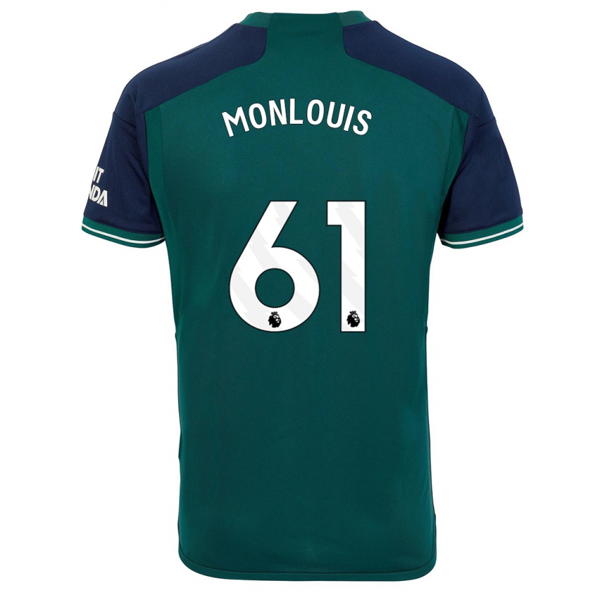 Męski Zane Monlouis #61 Zielony Trzeci Komplet Koszulka 2023/24 Koszulki Klubowe