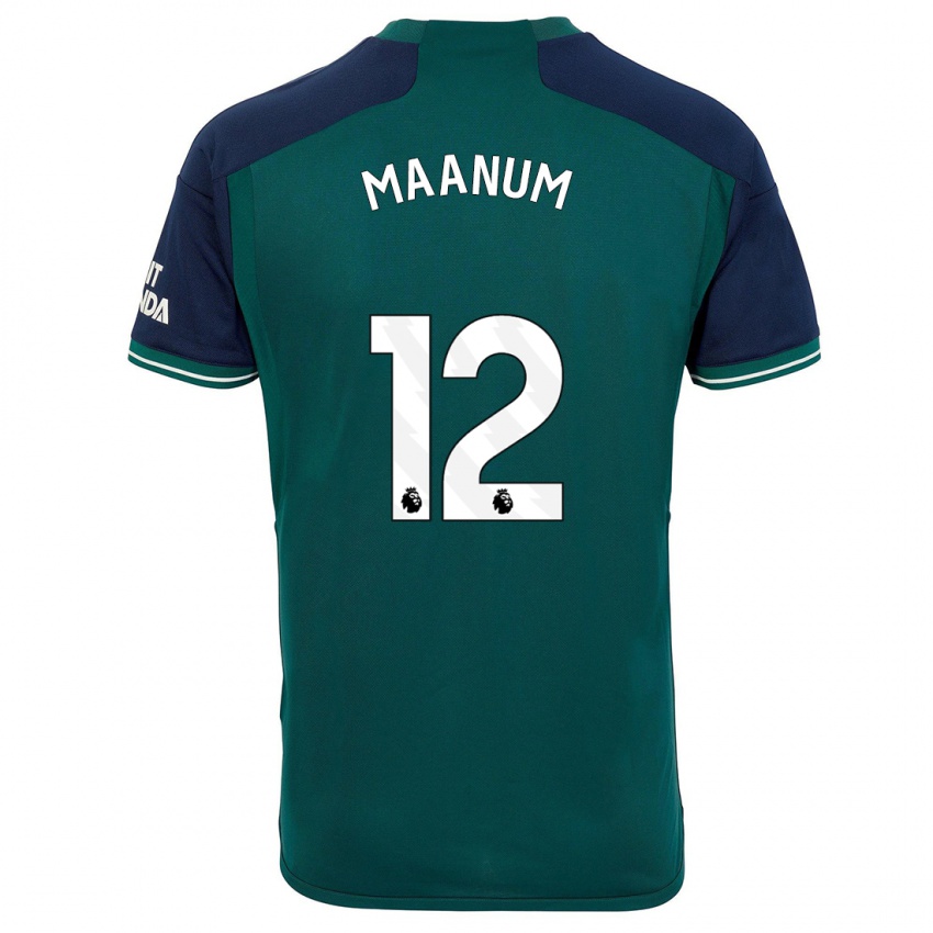 Męski Frida Maanum #12 Zielony Trzeci Komplet Koszulka 2023/24 Koszulki Klubowe