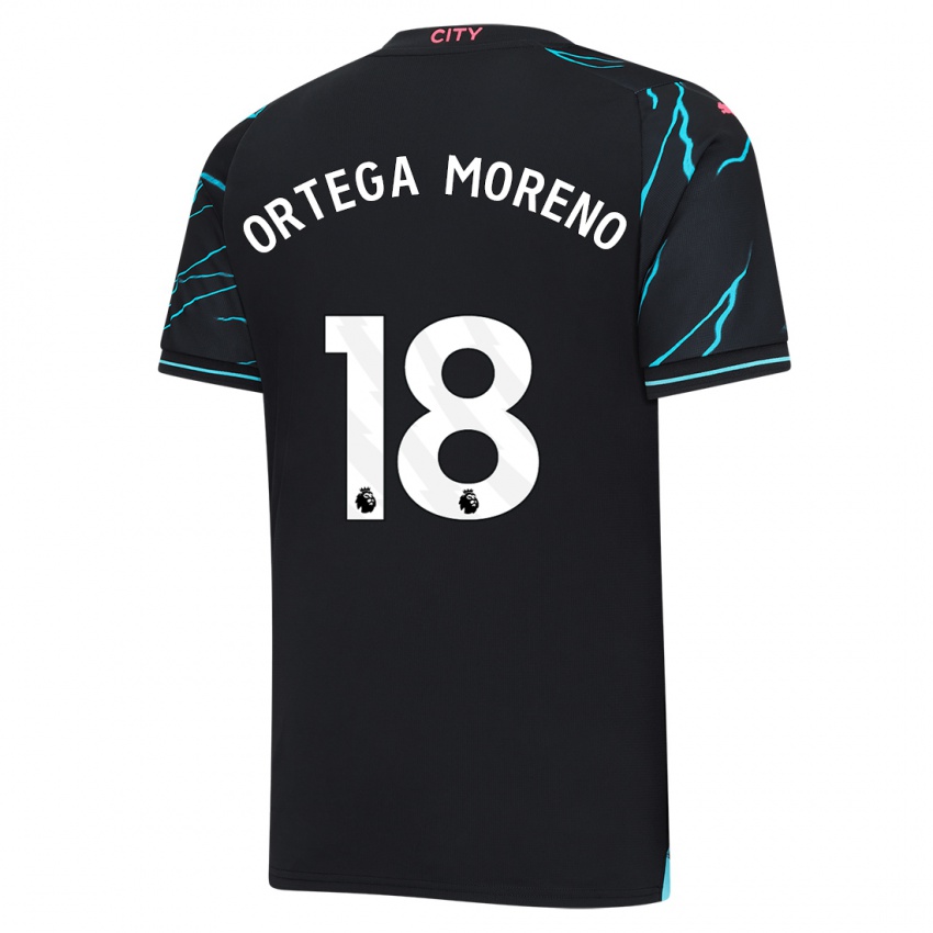 Męski Stefan Ortega Moreno #18 Ciemny Niebieski Trzeci Komplet Koszulka 2023/24 Koszulki Klubowe