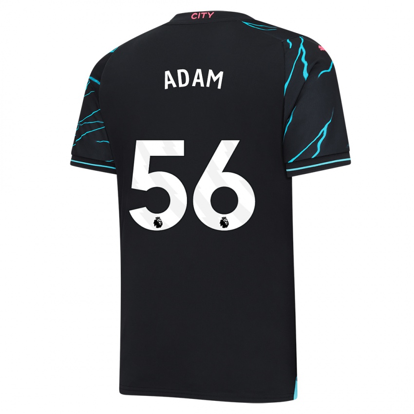 Męski Josh Adam #56 Ciemny Niebieski Trzeci Komplet Koszulka 2023/24 Koszulki Klubowe