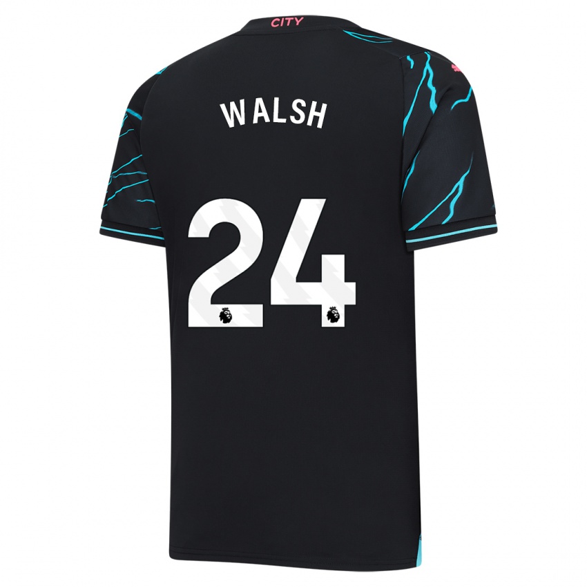 Męski Keira Walsh #24 Ciemny Niebieski Trzeci Komplet Koszulka 2023/24 Koszulki Klubowe