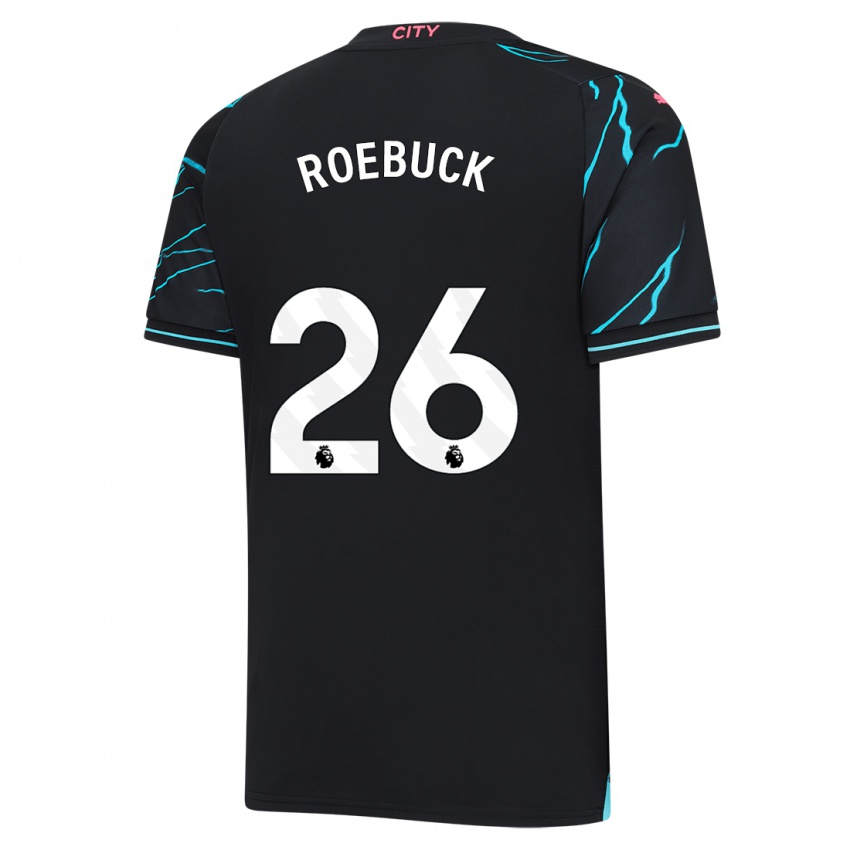 Męski Ellie Roebuck #26 Ciemny Niebieski Trzeci Komplet Koszulka 2023/24 Koszulki Klubowe