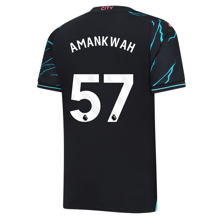 Męski Yeboah Amankwah #57 Ciemny Niebieski Trzeci Komplet Koszulka 2023/24 Koszulki Klubowe