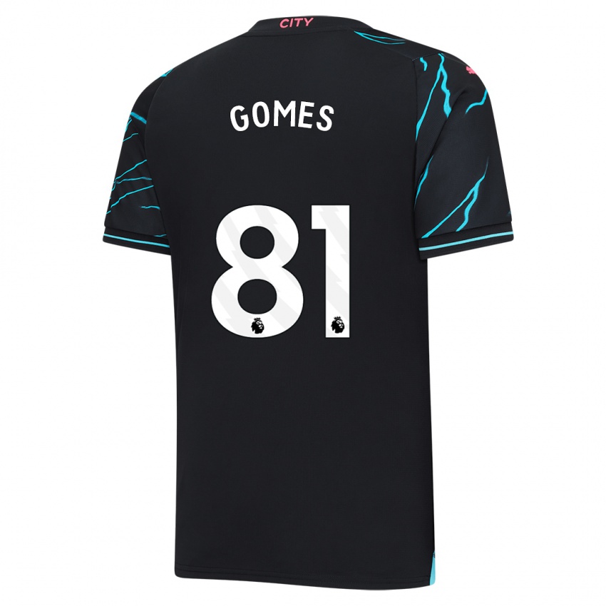 Męski Claudio Gomes #81 Ciemny Niebieski Trzeci Komplet Koszulka 2023/24 Koszulki Klubowe