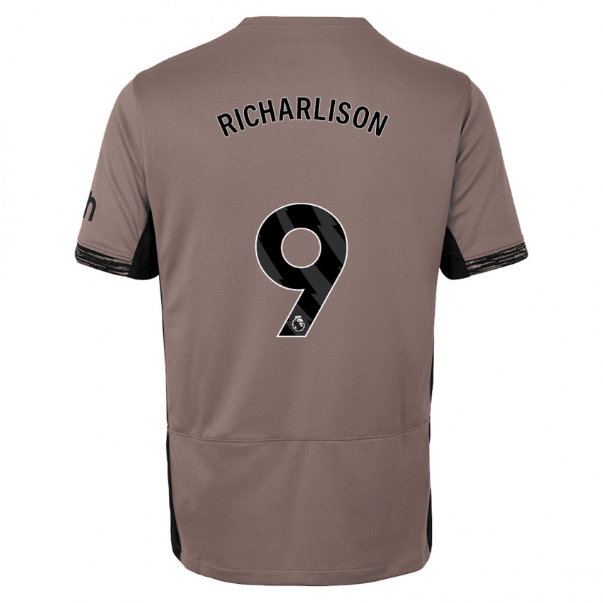 Męski Richarlison #9 Ciemny Beż Trzeci Komplet Koszulka 2023/24 Koszulki Klubowe