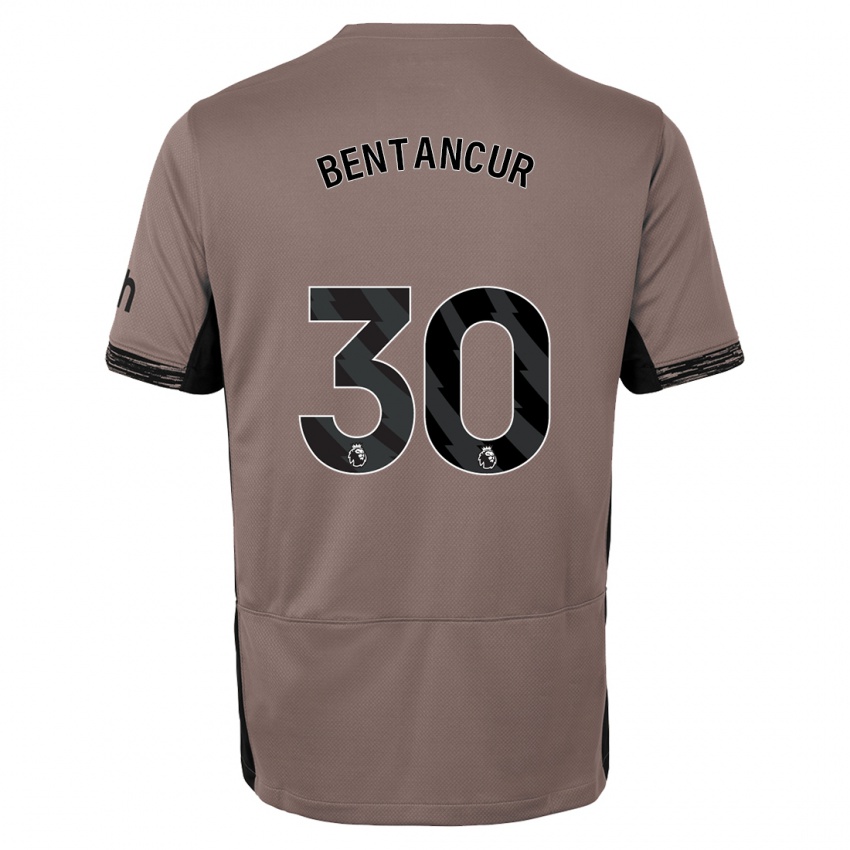 Męski Rodrigo Bentancur #30 Ciemny Beż Trzeci Komplet Koszulka 2023/24 Koszulki Klubowe