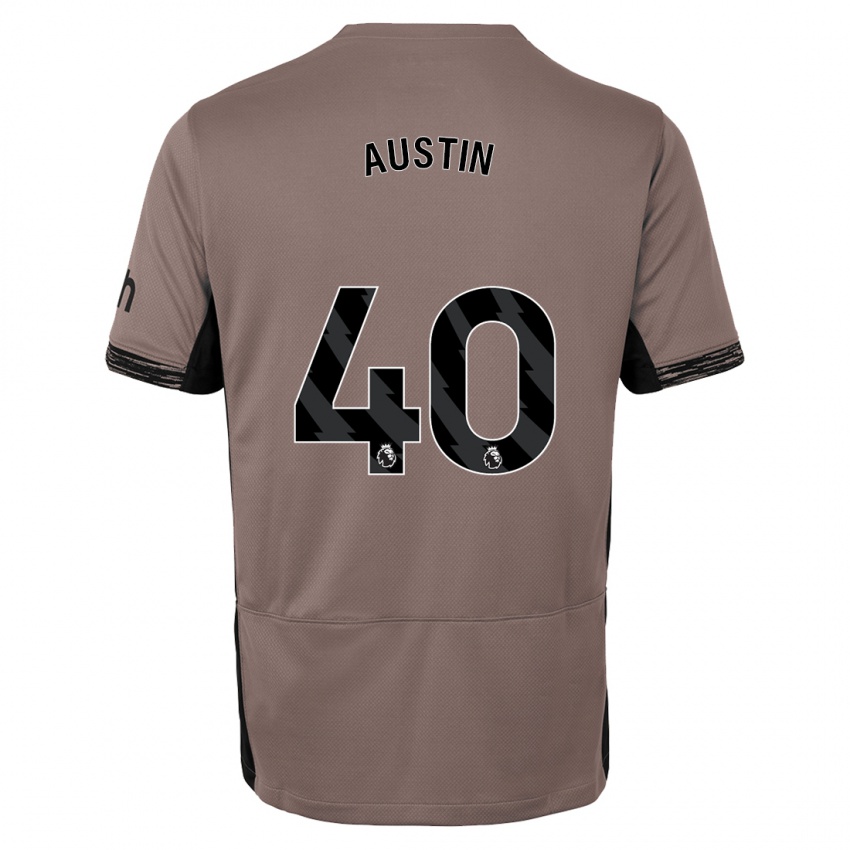 Męski Brandon Austin #40 Ciemny Beż Trzeci Komplet Koszulka 2023/24 Koszulki Klubowe
