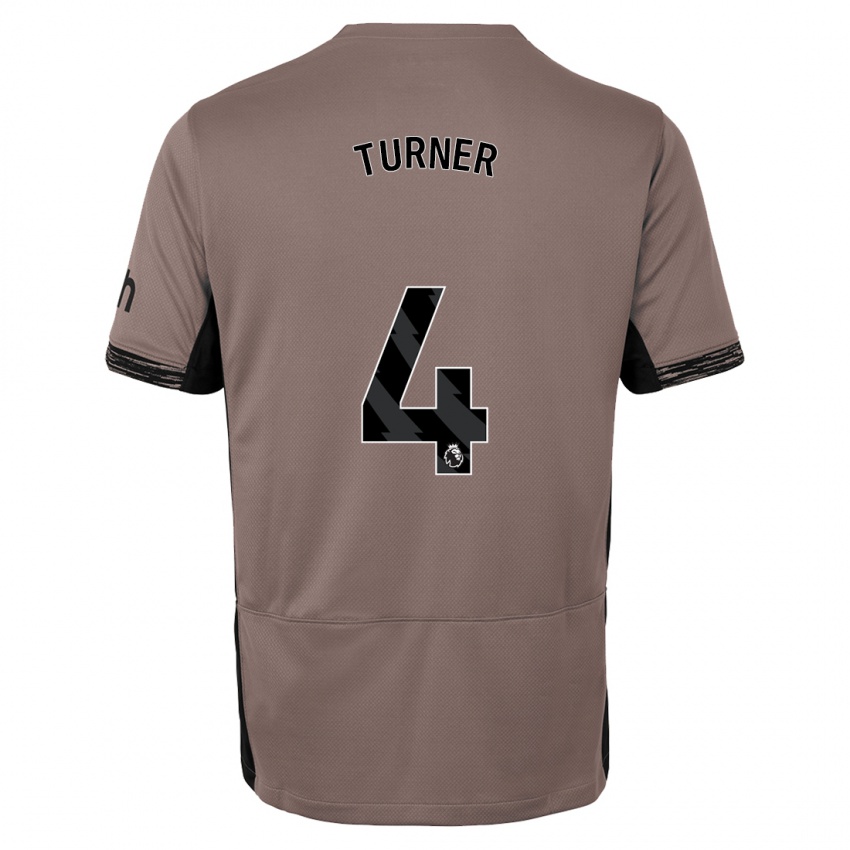 Męski Amy Turner #4 Ciemny Beż Trzeci Komplet Koszulka 2023/24 Koszulki Klubowe