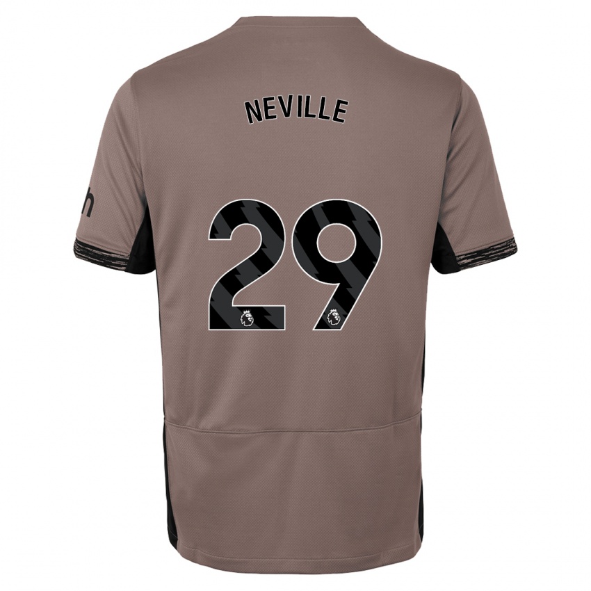 Męski Ashleigh Neville #29 Ciemny Beż Trzeci Komplet Koszulka 2023/24 Koszulki Klubowe