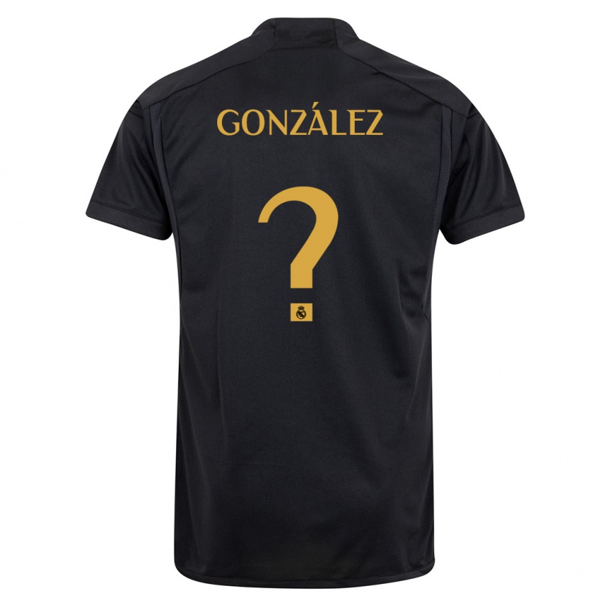 Męski Fran González #0 Czarny Trzeci Komplet Koszulka 2023/24 Koszulki Klubowe