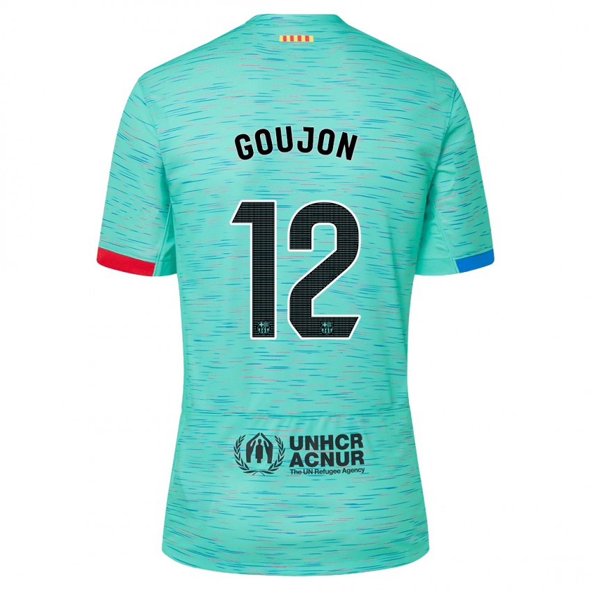 Męski Iker Goujón #12 Lekka Aqua Trzeci Komplet Koszulka 2023/24 Koszulki Klubowe