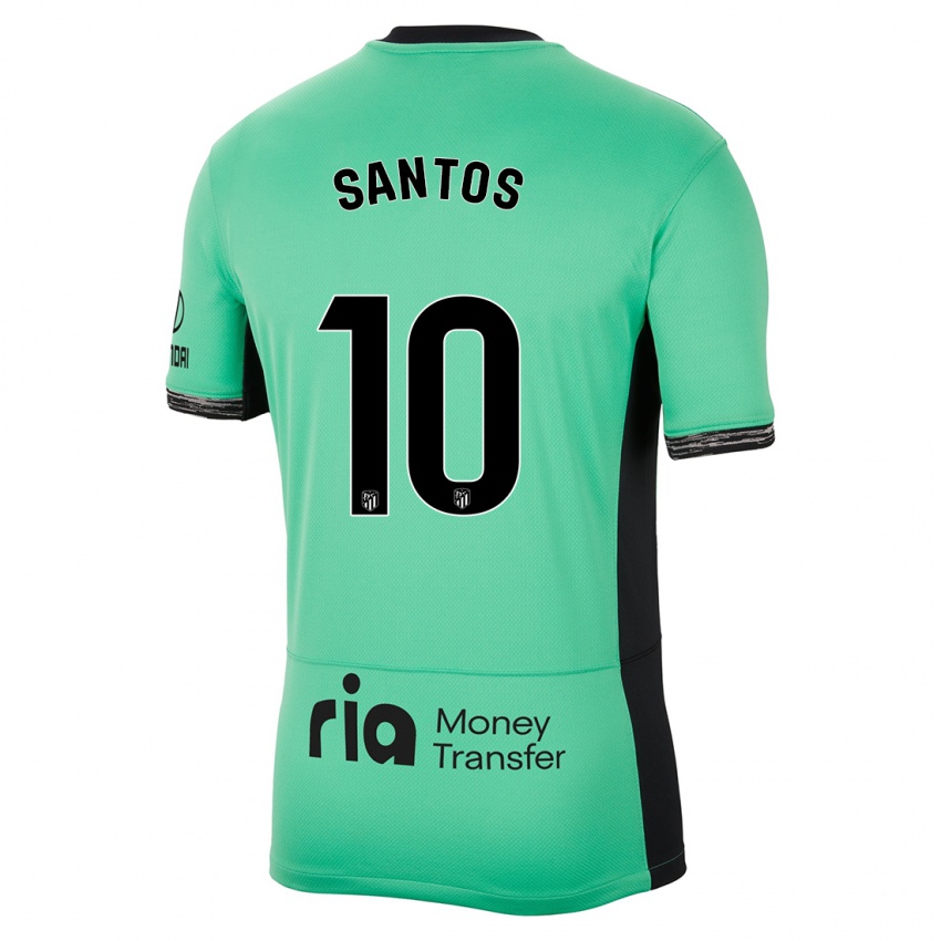 Męski Leicy Santos #10 Wiosenna Zieleń Trzeci Komplet Koszulka 2023/24 Koszulki Klubowe