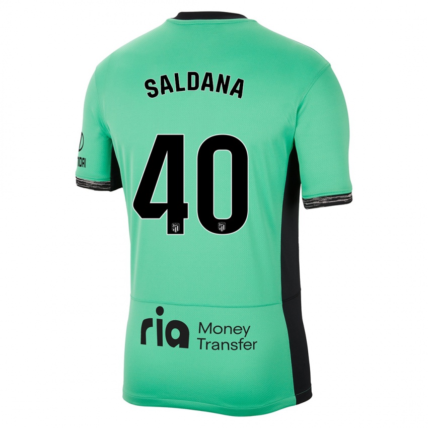 Męski Jose Saldana #40 Wiosenna Zieleń Trzeci Komplet Koszulka 2023/24 Koszulki Klubowe