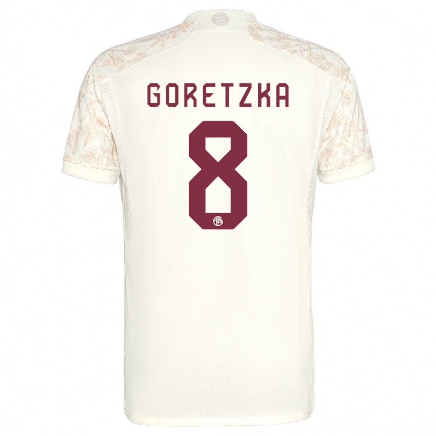 Męski Leon Goretzka #8 Złamana Biel Trzeci Komplet Koszulka 2023/24 Koszulki Klubowe