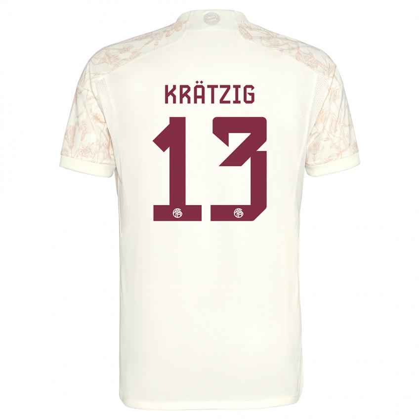 Męski Frans Krätzig #13 Złamana Biel Trzeci Komplet Koszulka 2023/24 Koszulki Klubowe