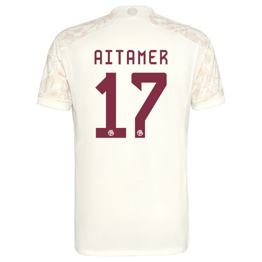 Męski Younes Aitamer #17 Złamana Biel Trzeci Komplet Koszulka 2023/24 Koszulki Klubowe