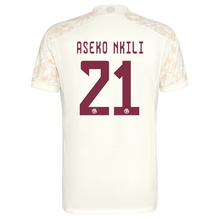 Męski Noel Aseko Nkili #21 Złamana Biel Trzeci Komplet Koszulka 2023/24 Koszulki Klubowe