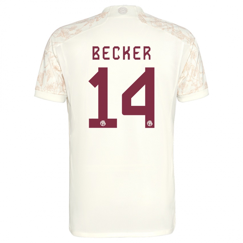 Męski Lennard Becker #14 Złamana Biel Trzeci Komplet Koszulka 2023/24 Koszulki Klubowe