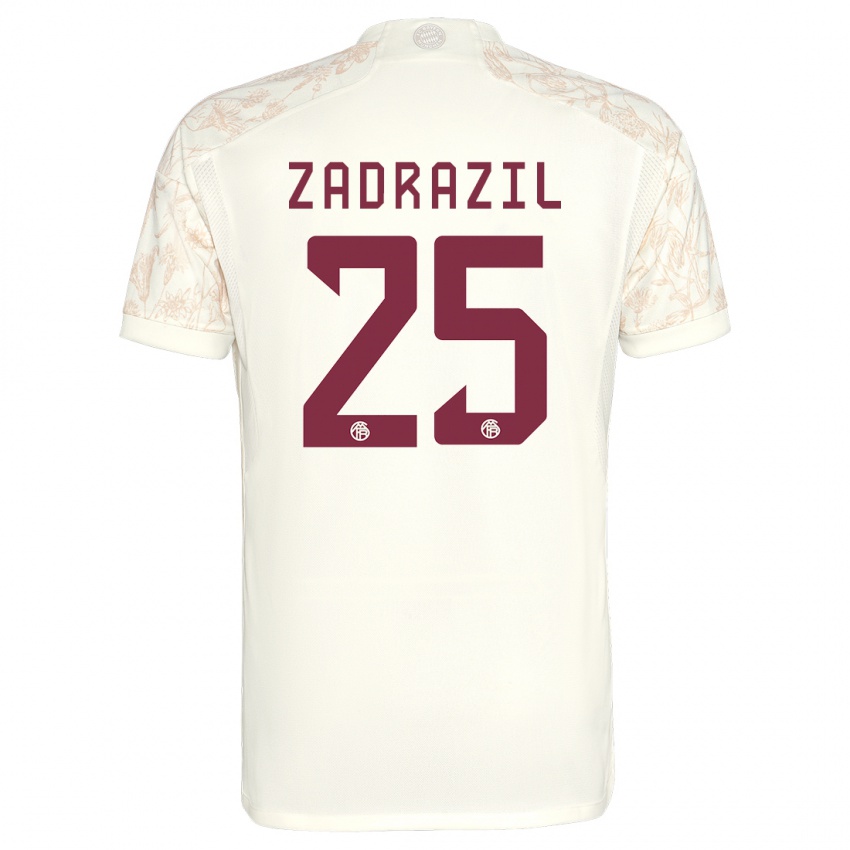 Męski Sarah Zadrazil #25 Złamana Biel Trzeci Komplet Koszulka 2023/24 Koszulki Klubowe