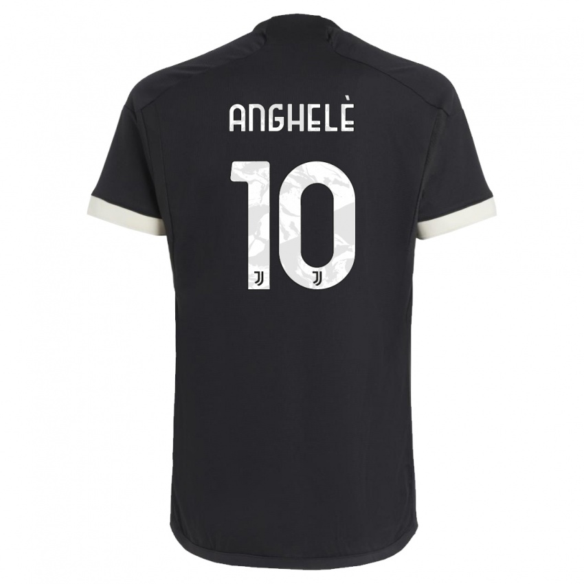 Męski Lorenzo Anghelè #10 Czarny Trzeci Komplet Koszulka 2023/24 Koszulki Klubowe