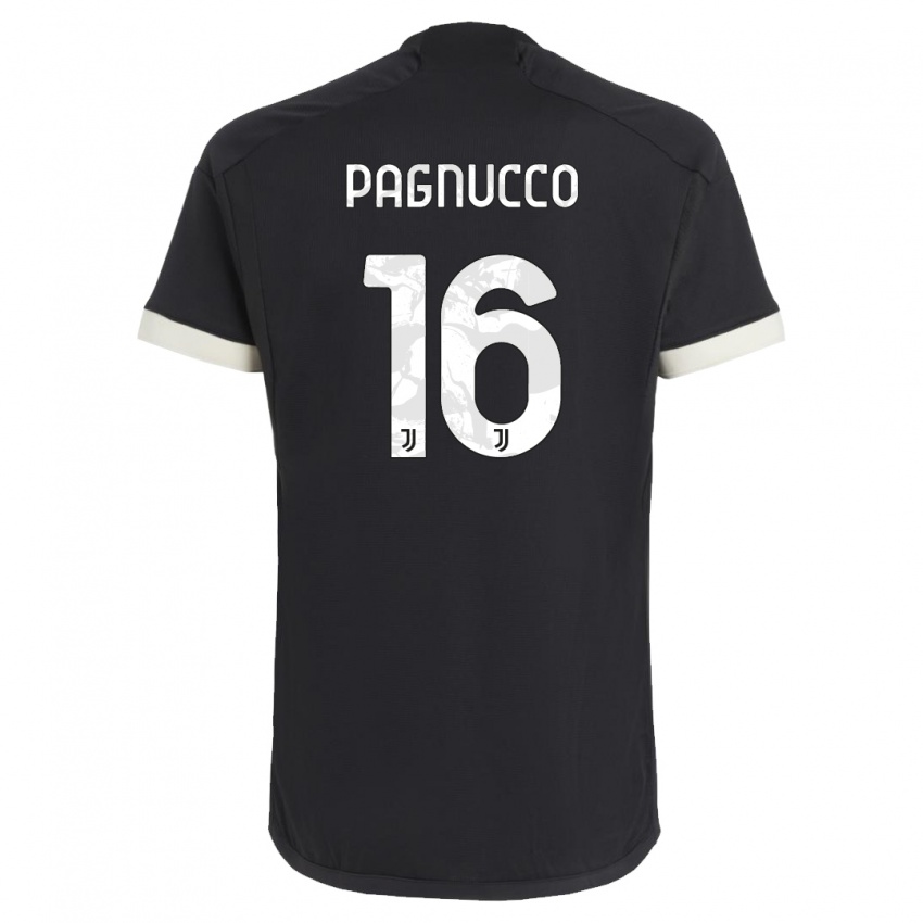 Męski Filippo Pagnucco #16 Czarny Trzeci Komplet Koszulka 2023/24 Koszulki Klubowe