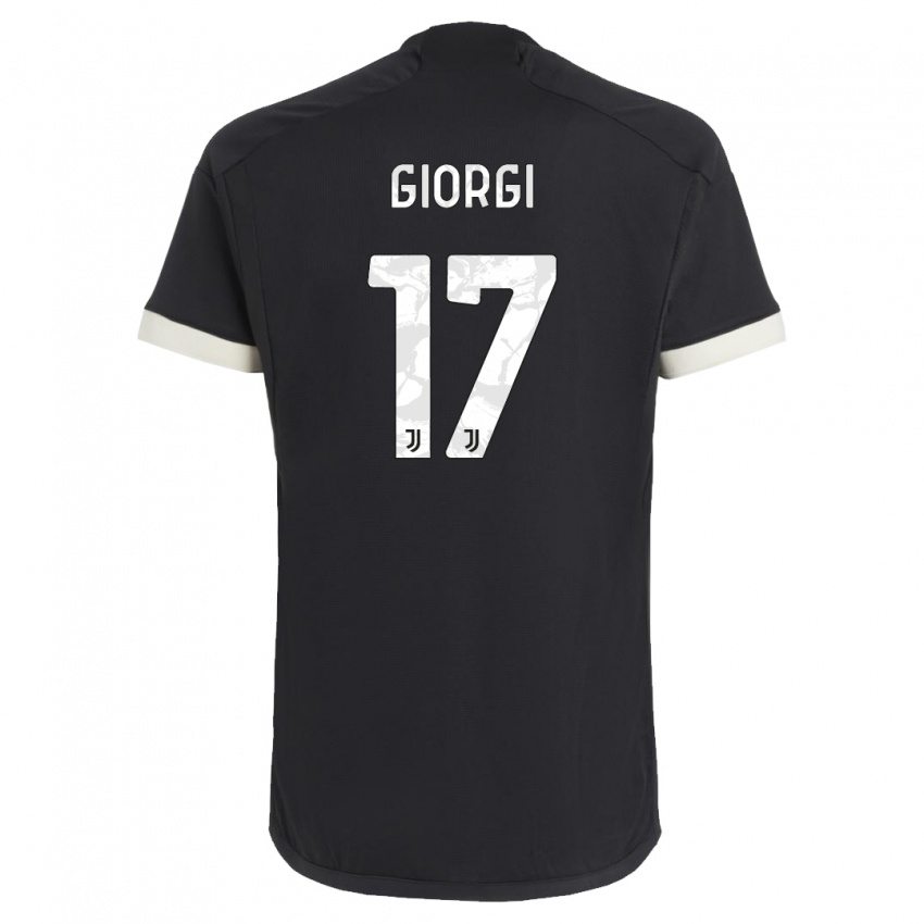 Męski Lorenzo Giorgi #17 Czarny Trzeci Komplet Koszulka 2023/24 Koszulki Klubowe