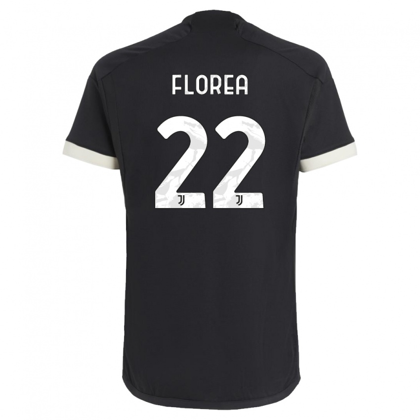 Męski Andrei Florea #22 Czarny Trzeci Komplet Koszulka 2023/24 Koszulki Klubowe