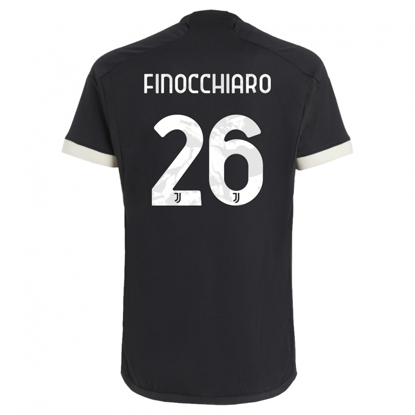 Męski Gabriele Finocchiaro #26 Czarny Trzeci Komplet Koszulka 2023/24 Koszulki Klubowe