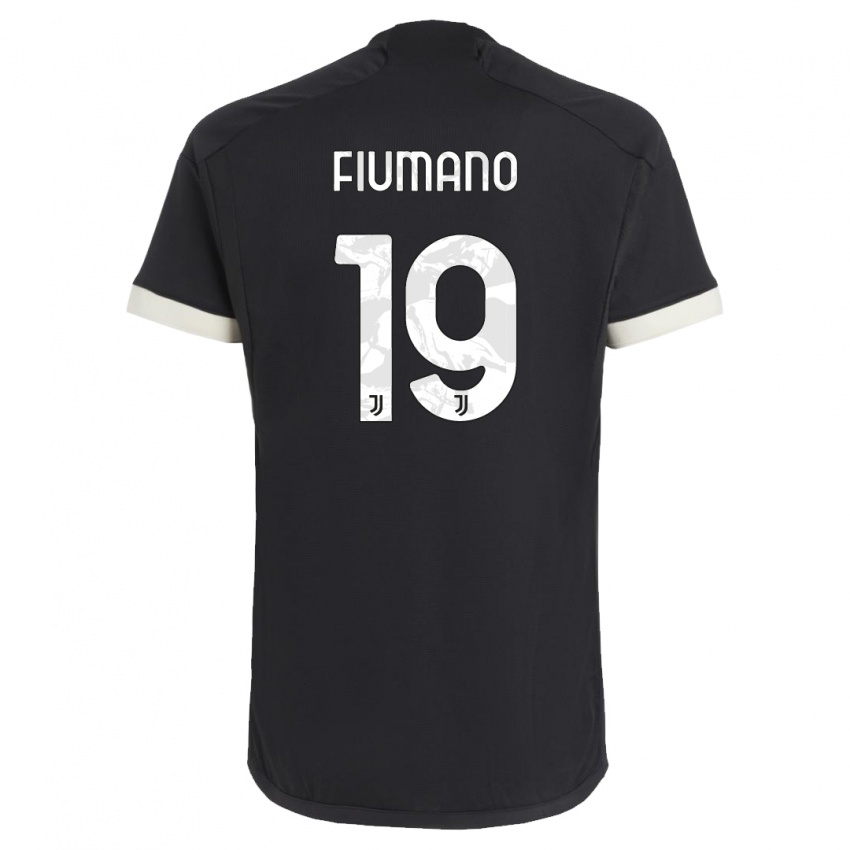 Męski Filippo Fiumano #19 Czarny Trzeci Komplet Koszulka 2023/24 Koszulki Klubowe