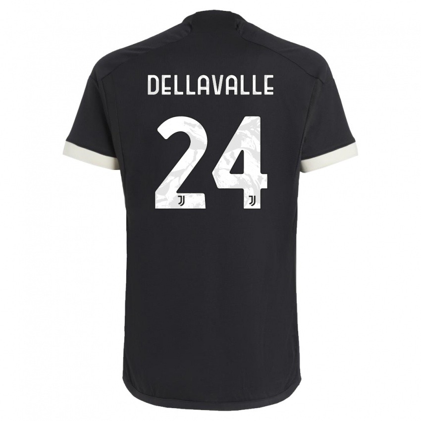 Męski Lorenzo Dellavalle #24 Czarny Trzeci Komplet Koszulka 2023/24 Koszulki Klubowe