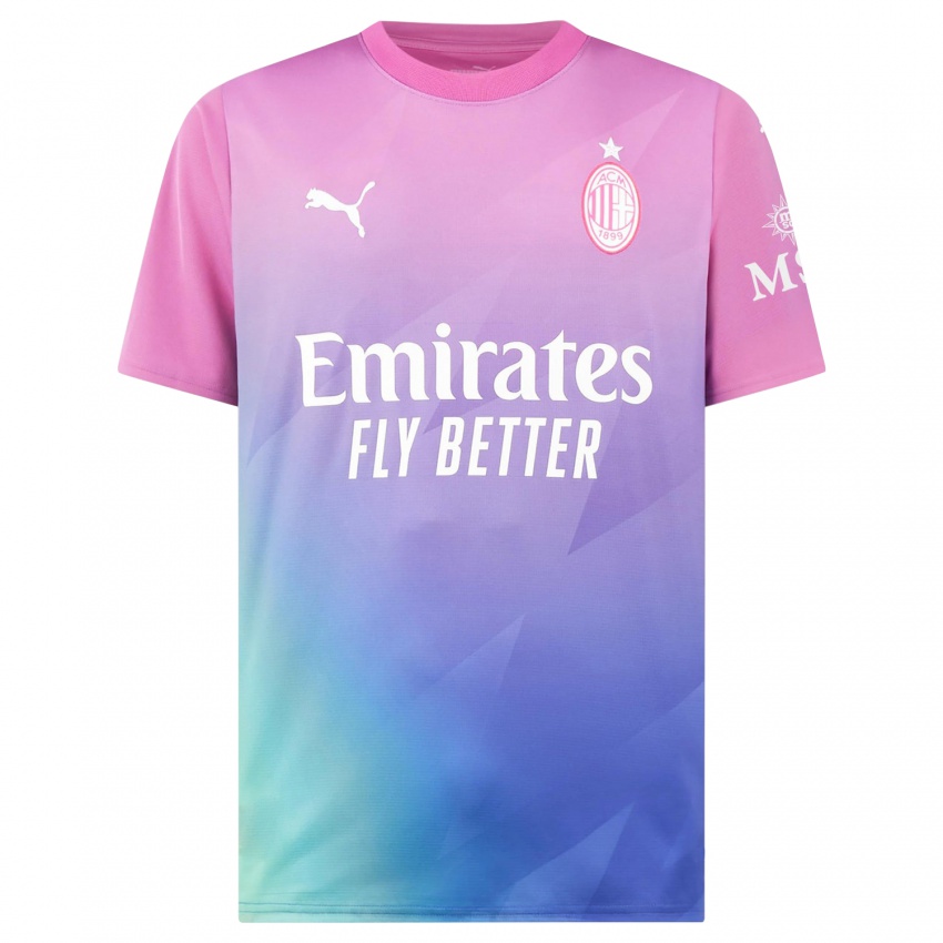 Męski Leonardo Frugnoli #0 Różowy Fiolet Trzeci Komplet Koszulka 2023/24 Koszulki Klubowe
