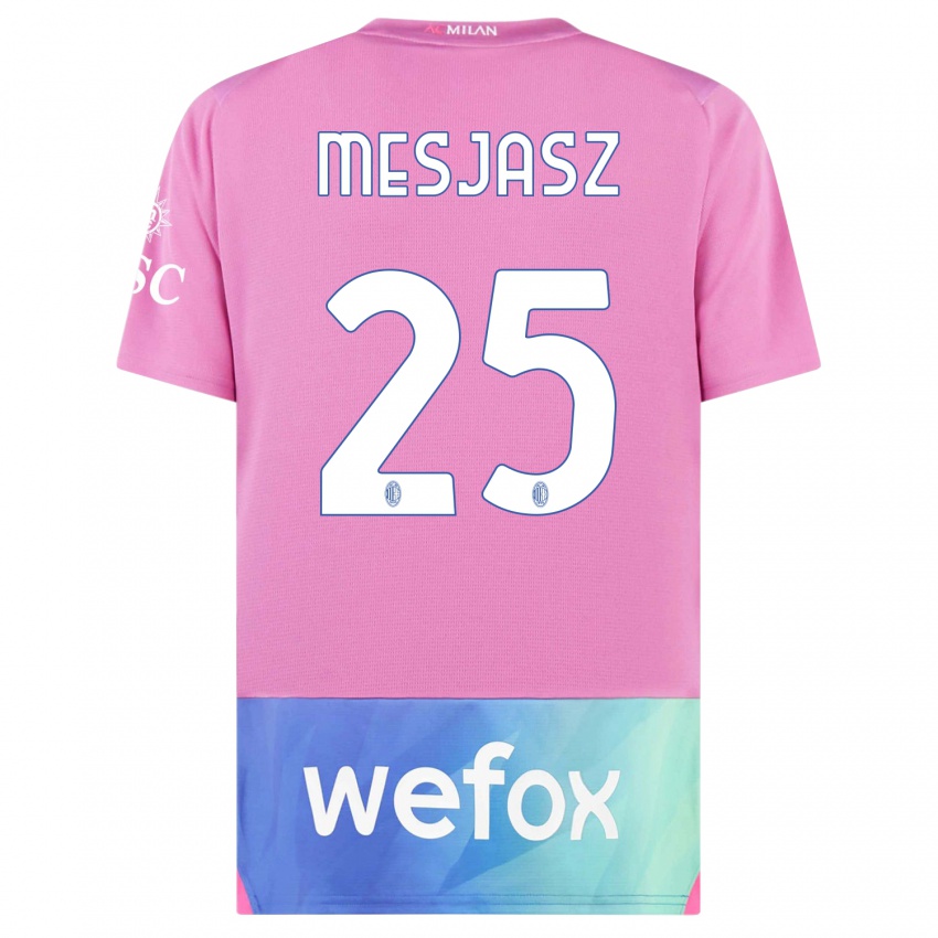 Męski Malgorzata Mesjasz #25 Różowy Fiolet Trzeci Komplet Koszulka 2023/24 Koszulki Klubowe