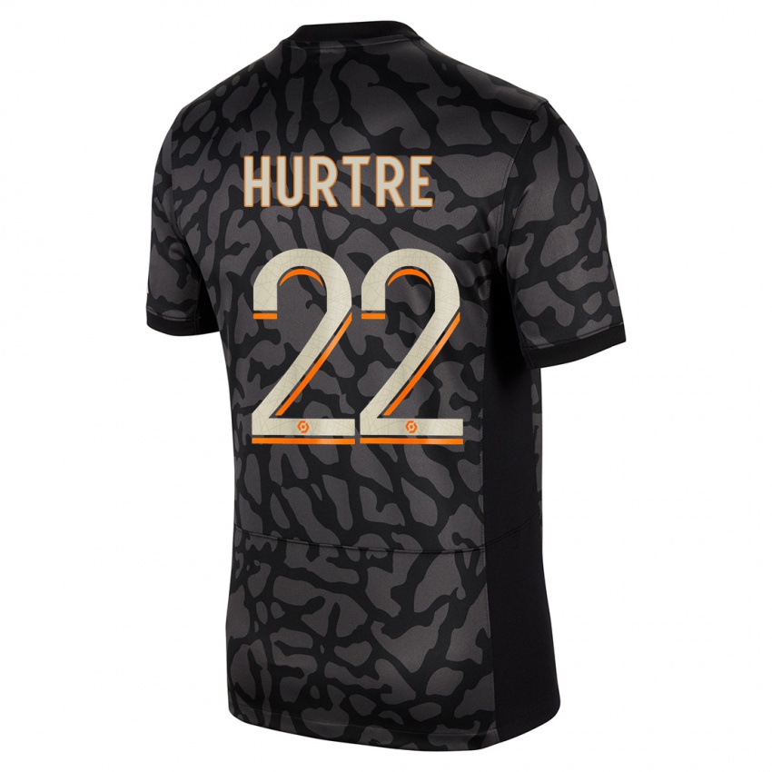 Męski Oceane Hurtre #22 Czarny Trzeci Komplet Koszulka 2023/24 Koszulki Klubowe