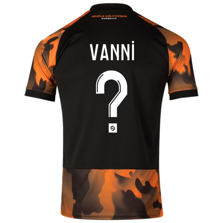 Męski Fabio Vanni #0 Czarny Pomarańczowy Trzeci Komplet Koszulka 2023/24 Koszulki Klubowe