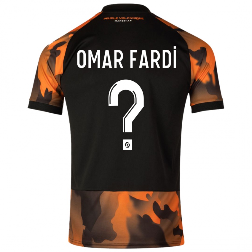 Męski El Omar Fardi #0 Czarny Pomarańczowy Trzeci Komplet Koszulka 2023/24 Koszulki Klubowe