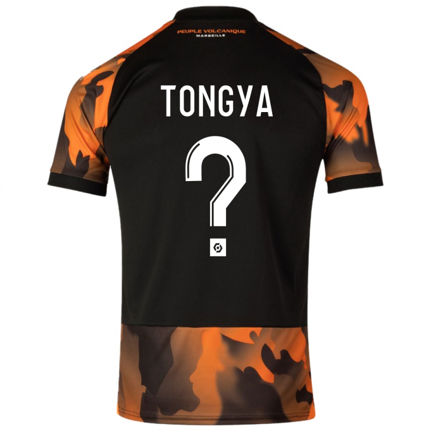Męski Franco Tongya #0 Czarny Pomarańczowy Trzeci Komplet Koszulka 2023/24 Koszulki Klubowe