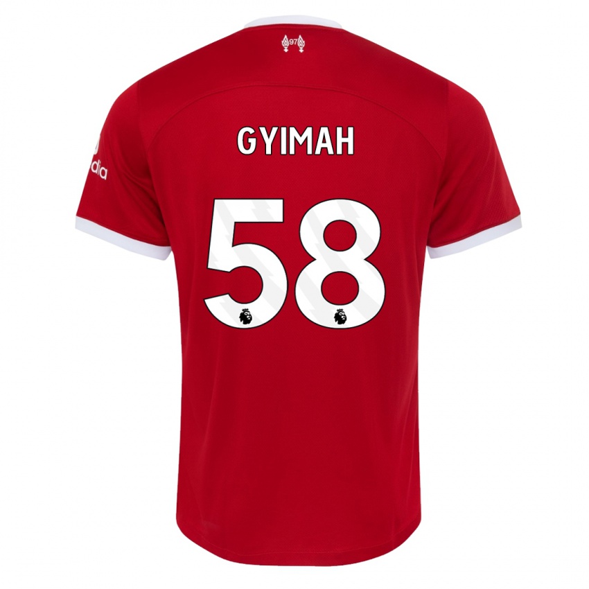 Kobiety Francis Gyimah #58 Czerwony Domowa Koszulka 2023/24 Koszulki Klubowe