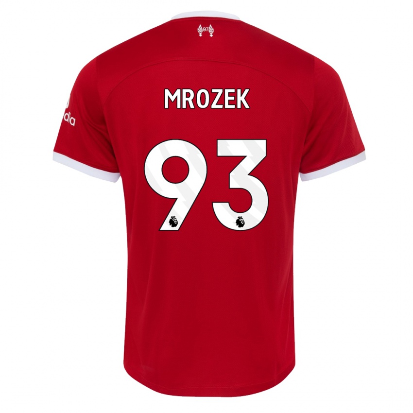 Kobiety Fabian Mrozek #93 Czerwony Domowa Koszulka 2023/24 Koszulki Klubowe
