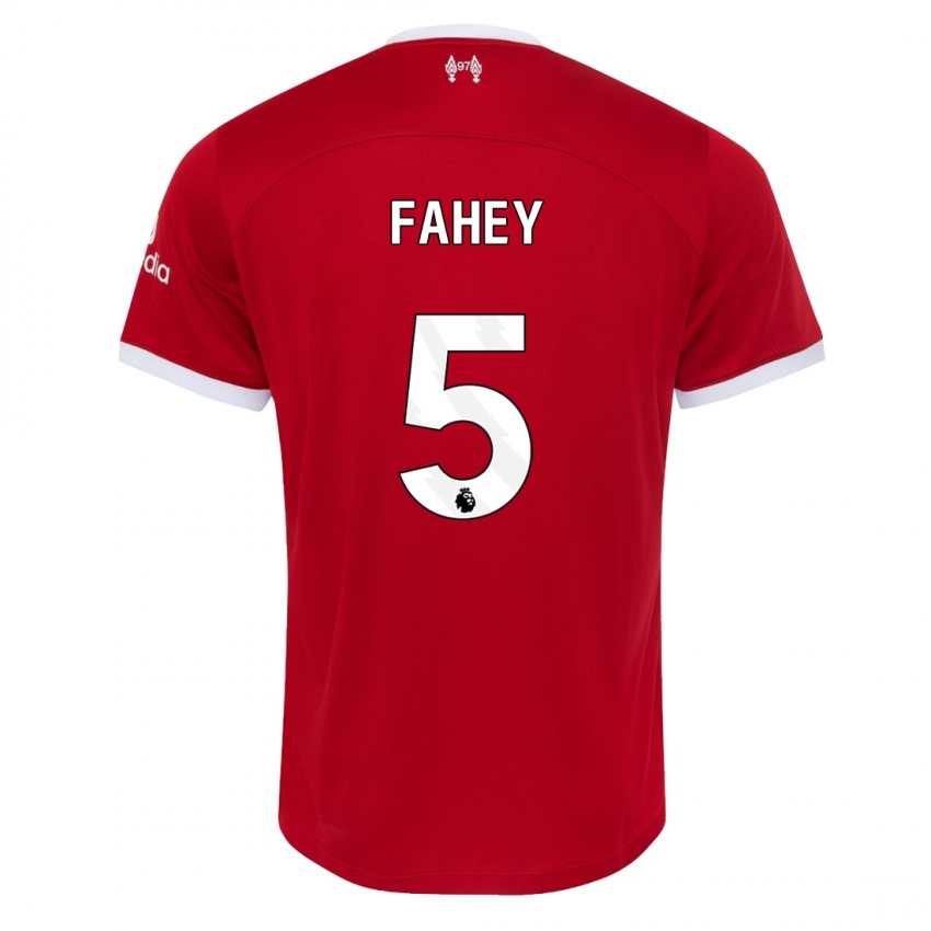 Kobiety Niamh Fahey #5 Czerwony Domowa Koszulka 2023/24 Koszulki Klubowe