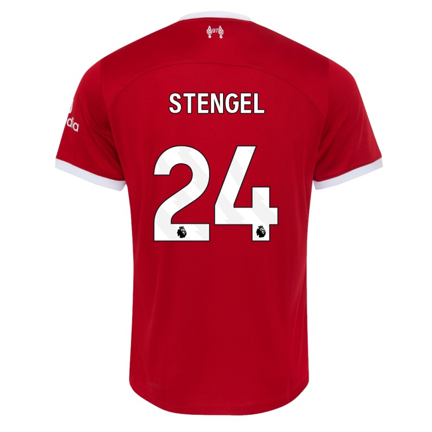 Kobiety Katie Stengel #24 Czerwony Domowa Koszulka 2023/24 Koszulki Klubowe