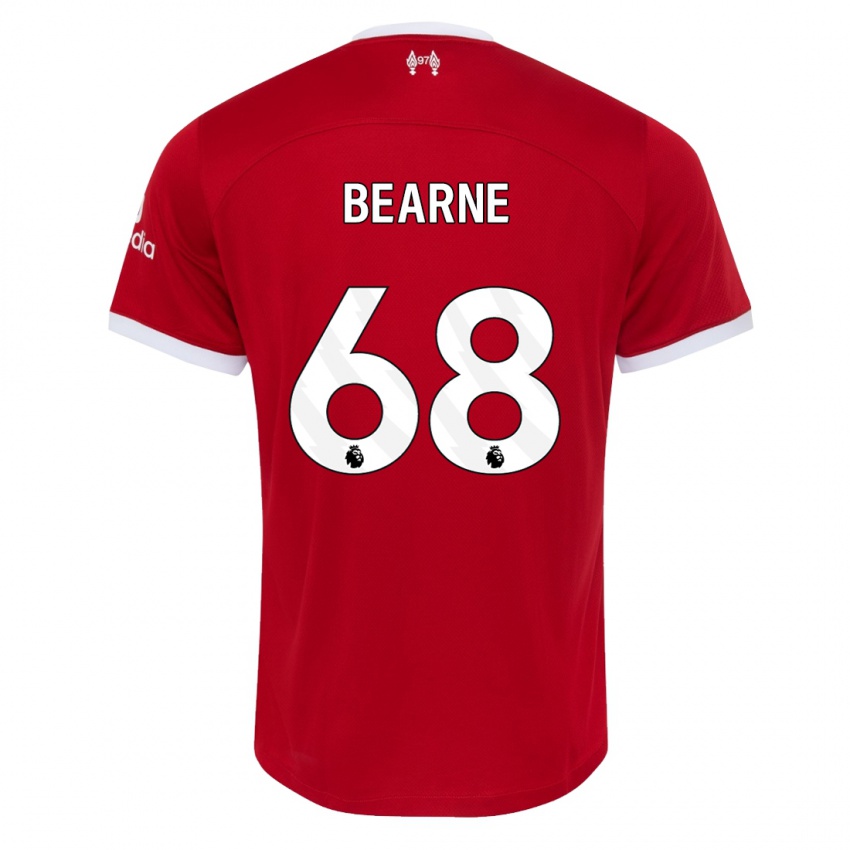 Kobiety Jack Bearne #68 Czerwony Domowa Koszulka 2023/24 Koszulki Klubowe