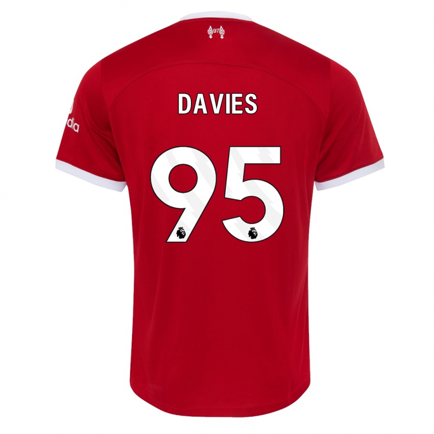 Kobiety Harvey Davies #95 Czerwony Domowa Koszulka 2023/24 Koszulki Klubowe