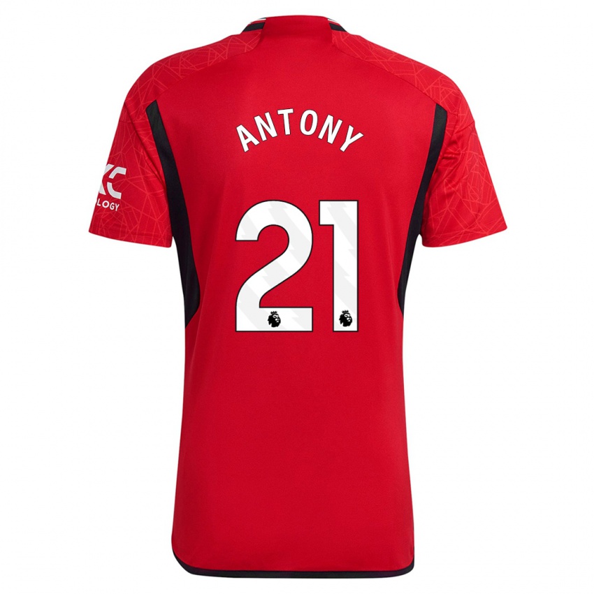 Kobiety Antony #21 Czerwony Domowa Koszulka 2023/24 Koszulki Klubowe