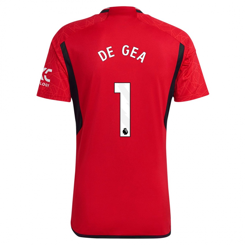 Kobiety David De Gea #1 Czerwony Domowa Koszulka 2023/24 Koszulki Klubowe